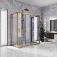 Душевой уголок Kubele DE019 R2U-CLN-BR 120х90 см, профиль бронза