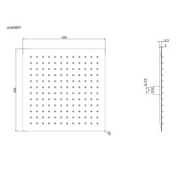 Верхний душ AQUAme Savona с хромированным покрытием AQM8607CR