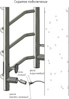 Полотенцесушитель электрический Тругор Аспект ПЭК СП1П 80x40, с полкой