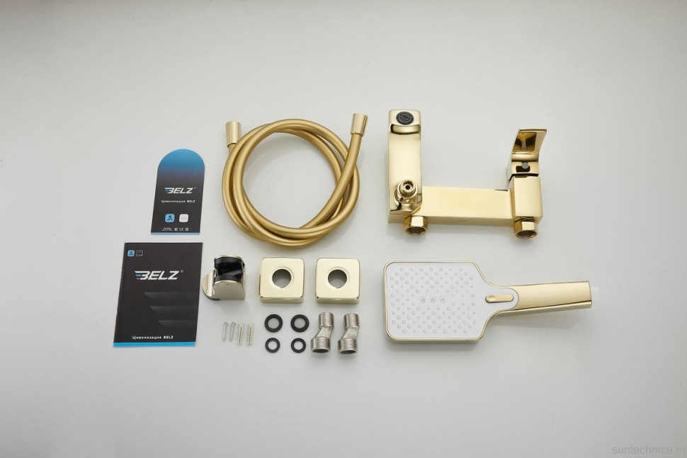 Смеситель для ванны с душем BELZ B507 B60507-5 золото