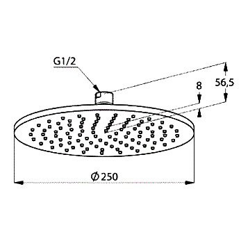 Верхний душ Kludi A-QA 64325N0-00 брашированное золото