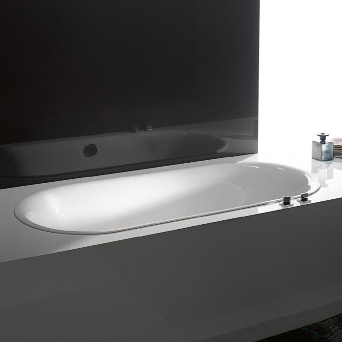Стальная ванна Bette Lux Oval 190x90 см, встраиваемая, белая, овальная, на ножках, с самоочищающимся покрытием, с шумоизоляцией