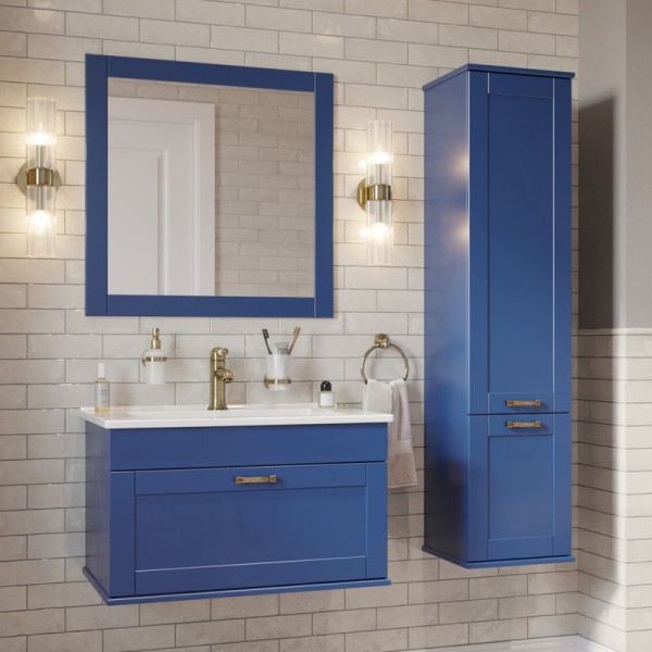 Мебель для ванной комнаты Sanflor Ванесса 75, подвесная, индиго