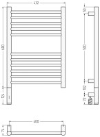 Полотенцесушитель электрический Сунержа Богема 3.1 30-6004-6040 70x45 см, подключение слева, матовый белый, лесенка