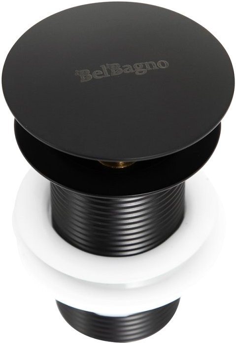 Донный клапан для раковины BelBagno BB-SC-NERO без перелива, матовый черный