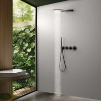 Душевой комплект Timo Saona SX-2350/18SM С ВНУТРЕННЕЙ ЧАСТЬЮ, с термостатом, черное золото