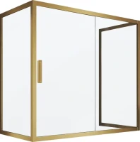 Шторка на ванну Kubele DE019 P2U-MAT-BR 150х80 см, профиль бронза