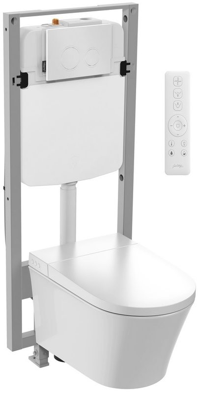 Комплект Jacob Delafon Seine E34360-00 умный подвесной унитаз + инсталляция + кнопка