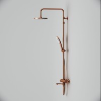 Душевая стойка AM.PM X-Joy F0785A544 розовое золото