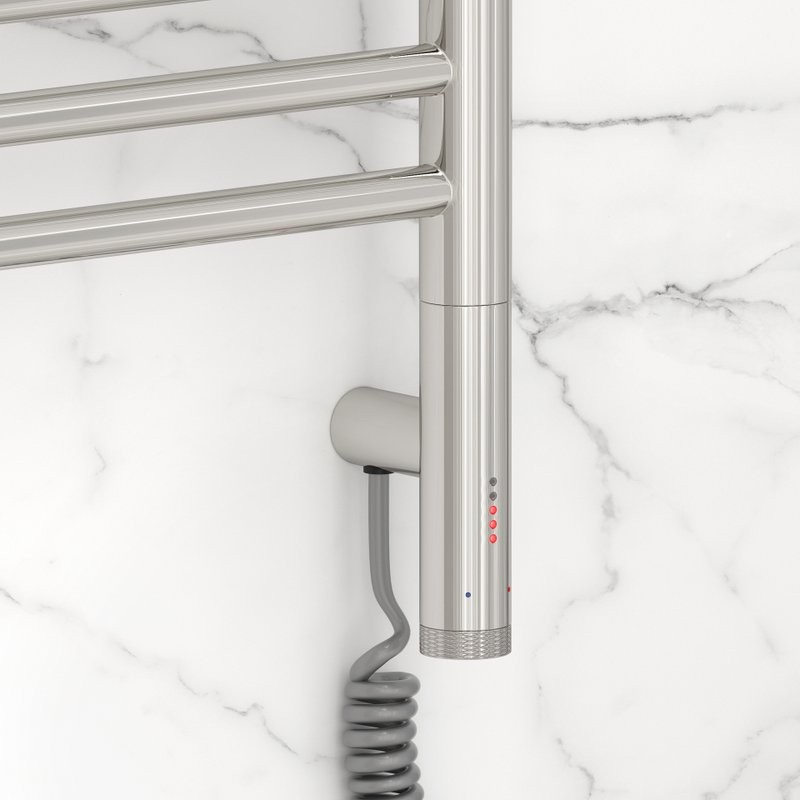 Полотенцесушитель электрический Сунержа Богема 3.1 00-6007-1050 110x55 см, подключение справа, без покрытия, лесенка, с полкой