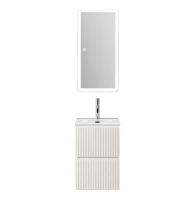 Мебель для ванной комнаты BelBagno Uno-mini 40 подвесная, 2 ящика, bianco opaco