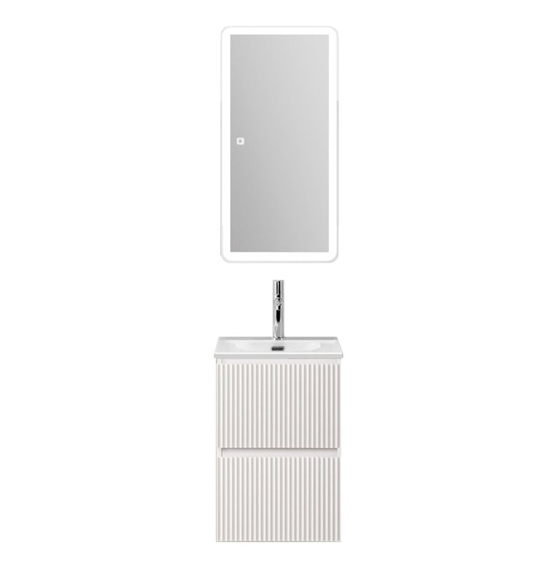 Мебель для ванной комнаты BelBagno Uno-mini 40 подвесная, 2 ящика, bianco opaco