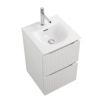 Мебель для ванной комнаты BelBagno Uno-mini 40 подвесная, 2 ящика, bianco opaco