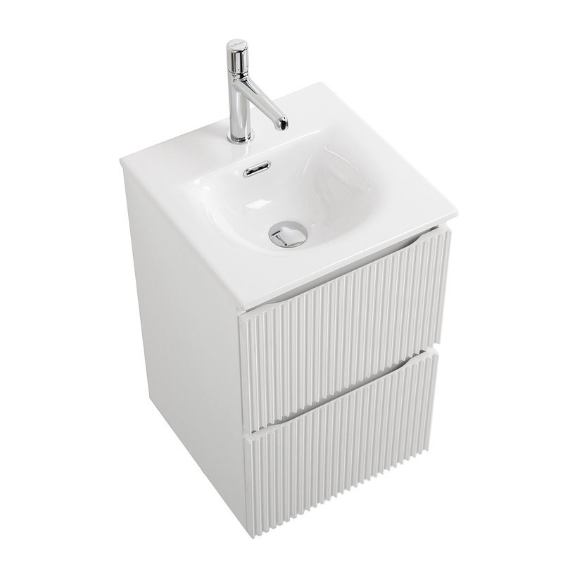 Мебель для ванной комнаты BelBagno Uno-mini 40 подвесная, 2 ящика, bianco opaco