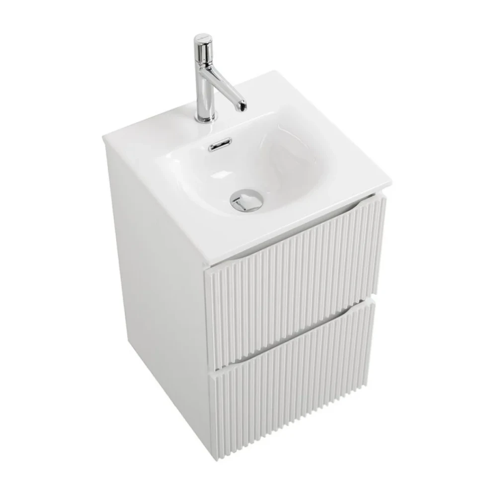 Мебель для ванной комнаты BelBagno Uno-mini 40 подвесная, 2 ящика, bianco opaco