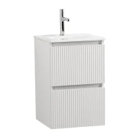 Мебель для ванной комнаты BelBagno Uno-mini 40 подвесная, 2 ящика, bianco opaco