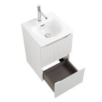 Мебель для ванной комнаты BelBagno Uno-mini 40 подвесная, 2 ящика, bianco opaco