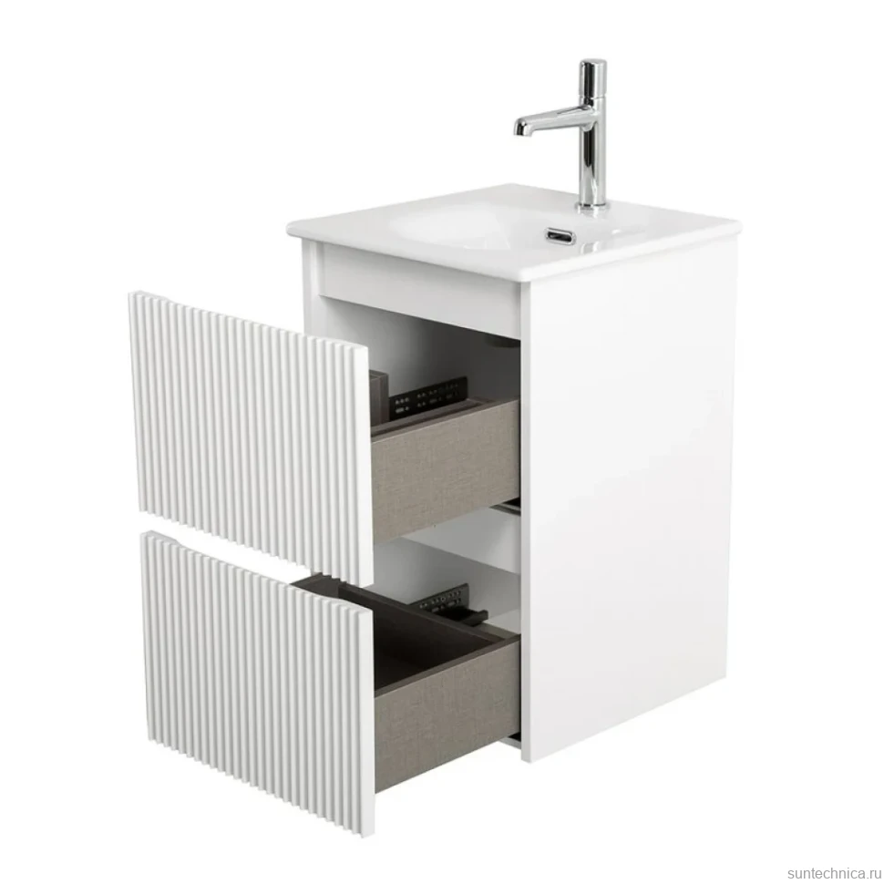 Мебель для ванной комнаты BelBagno Uno-mini 40 подвесная, 2 ящика, bianco opaco