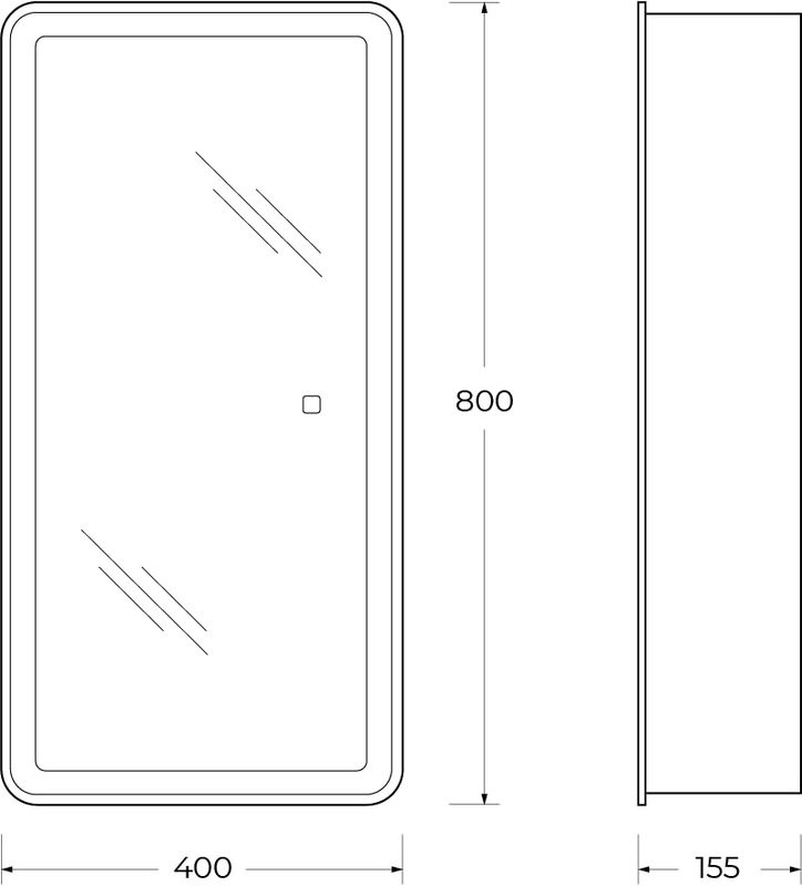 Мебель для ванной комнаты BelBagno Uno-mini 40 подвесная, 2 ящика, bianco opaco