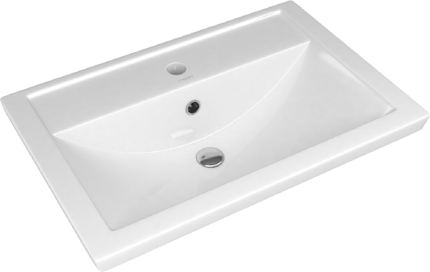 Тумба с раковиной SanStar Gretta 60 напольная, белая, раковина Kirovit Фостер 60