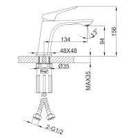 Смеситель для раковины Frap H87 F1087 хром Смеситель для раковины Frap H87 F1087 хром