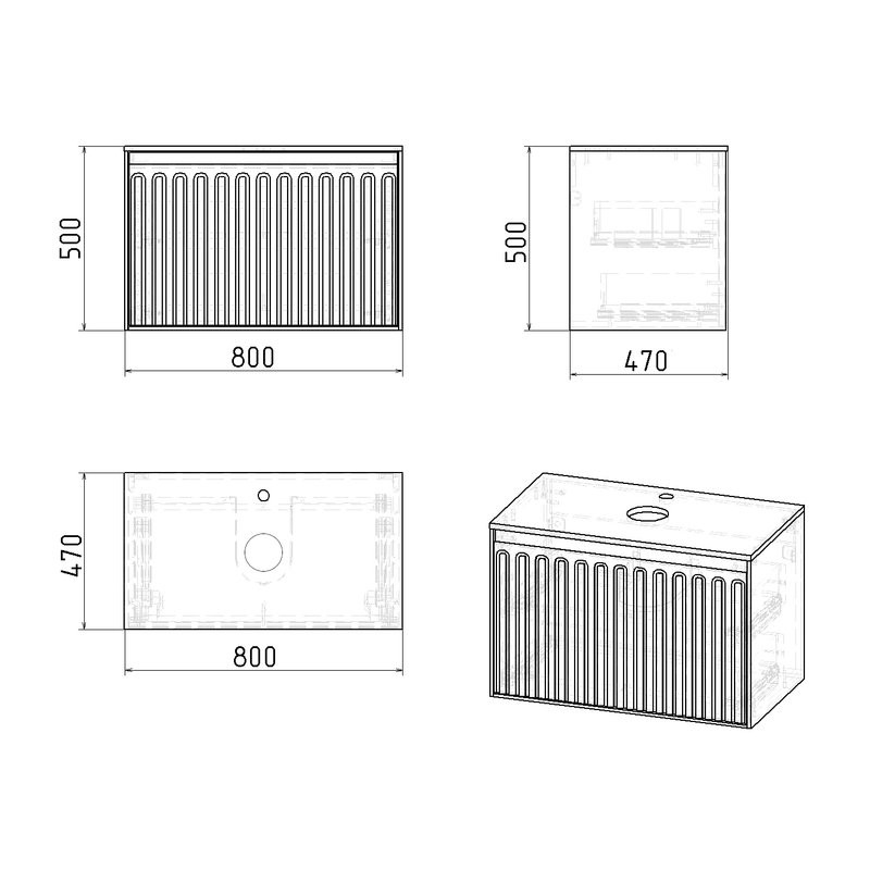Мебель для ванной комнаты Grossman Кристалл 80 подвесная, белый глянец