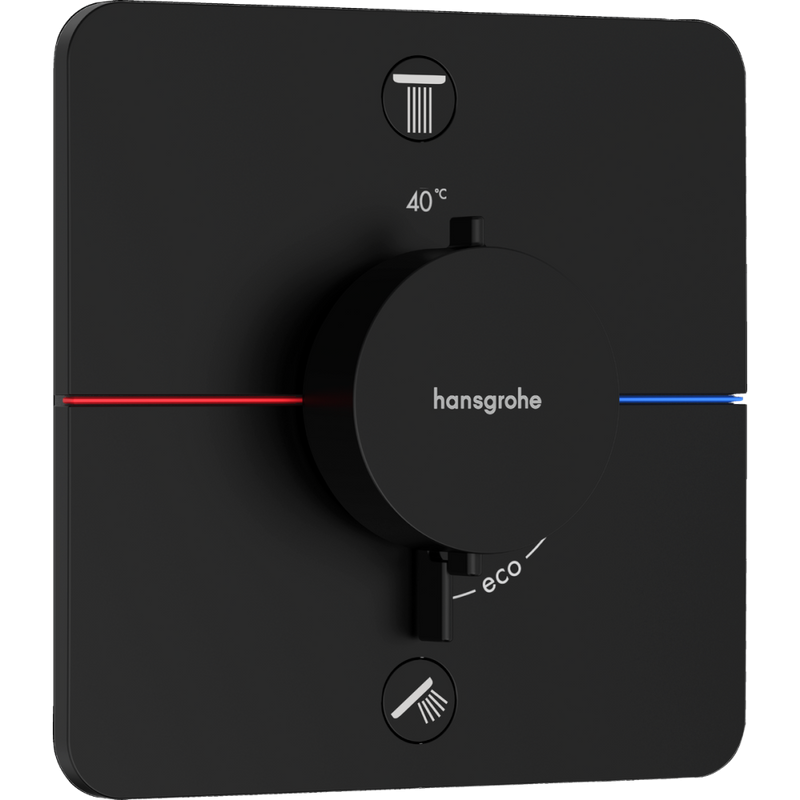 Термостатический смеситель встраиваемый Hansgrohe ShowerSelect Comfort Q 15583670 С ВНУТРЕННЕЙ ЧАСТЬЮ, черный матовый
