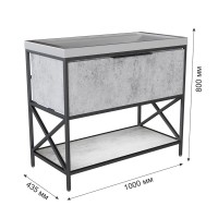 Тумба с раковиной Mixline Бруклин 100 бетон Тумба с раковиной Mixline Бруклин 100 бетон