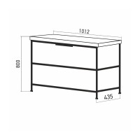 Тумба с раковиной Mixline Бруклин 100 бетон Тумба с раковиной Mixline Бруклин 100 бетон