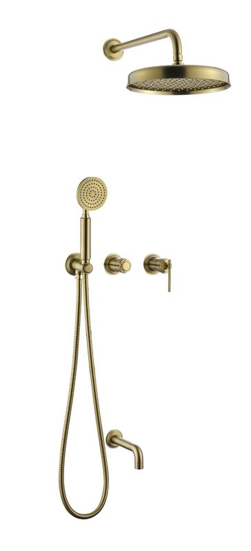 Душевой комплект Boheme Eterna 174-2-MG С ВНУТРЕННЕЙ ЧАСТЬЮ, matt gold