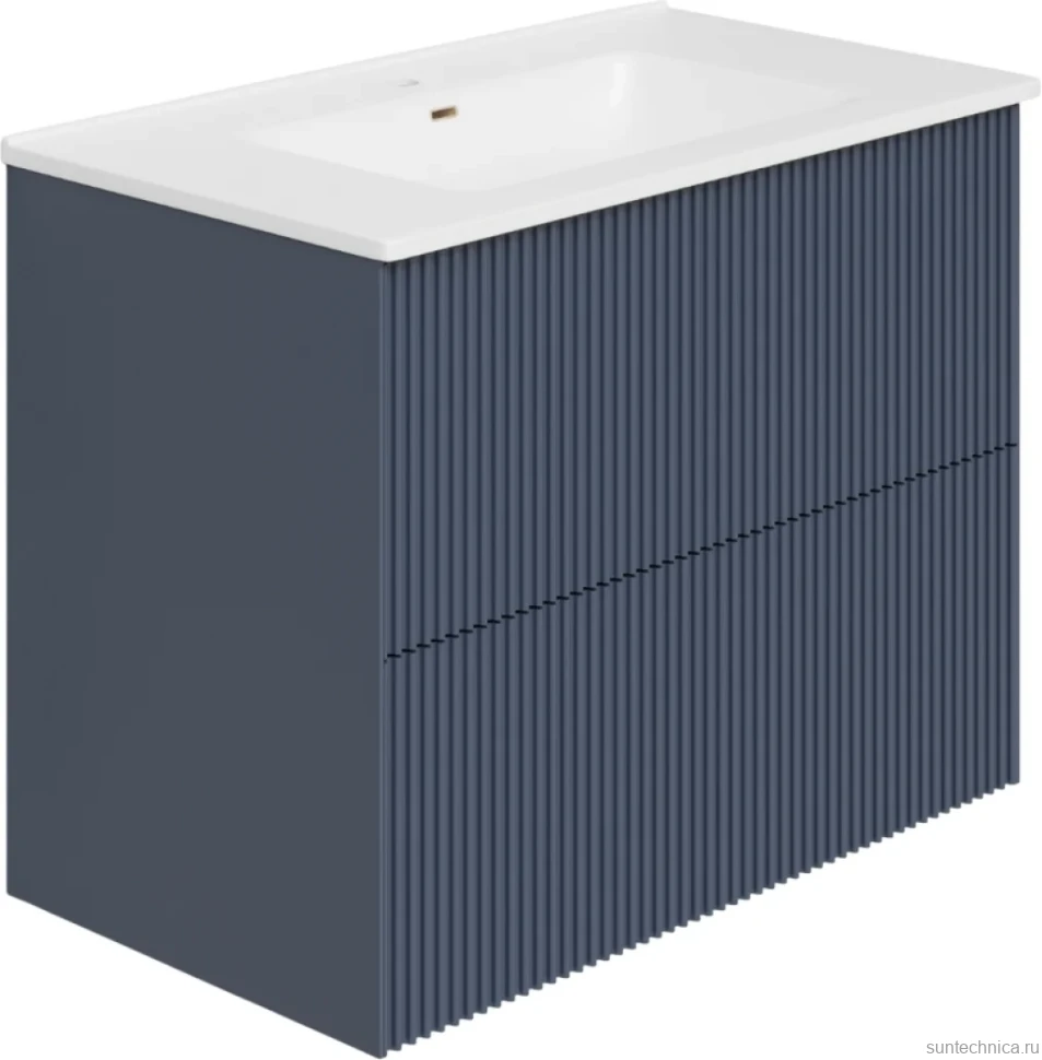 Тумба под раковину La Fenice TERRA Twin Blu Grigio синяя матовая 80 см