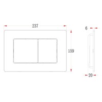 Кнопка смыва для унитаза Veconi Flush V9 нержавеющая сталь, цвет сталь
