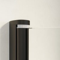 Душевой уголок Vegas Glass ZA-F Novo 110*90 02М 01 профиль черный матовый, стекло прозрачное