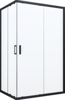 Душевой уголок Vegas Glass ZA-F Novo 110*90 02М 01 профиль черный матовый, стекло прозрачное