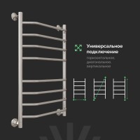 Полотенцесушитель водяной EWRIKA Сафо БР2 80х50, хром, с монтажным набором