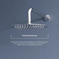 Душевой комплект RGW Shower Panels SP-55 С ВНУТРЕННЕЙ ЧАСТЬЮ, хром