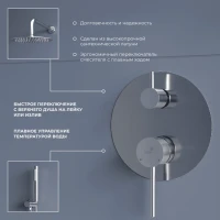 Душевой комплект RGW Shower Panels SP-55 С ВНУТРЕННЕЙ ЧАСТЬЮ, хром