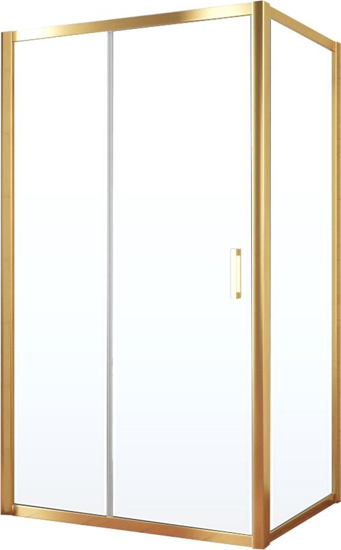 Душевой уголок Vegas Glass ZP+ZPV Tur Novo 100*90 09 01 профиль золото, стекло прозрачное