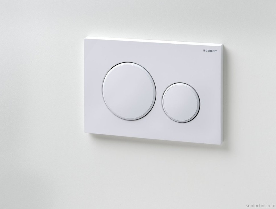 Кнопка смыва Geberit Sigma 20 115.882.01.1 белая, матовый лак