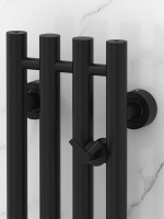 Полотенцесушитель водяной Сунержа Кантата Pro 31-0446-1515 150x20 см, матовый черный, I-образный