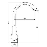 Смеситель для кухни Damixa Neptune DX408000300 черный
