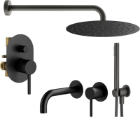 Комплект для ванной Plumberia Selection Ixo KITXO15NO210 С ВНУТРЕННЕЙ ЧАСТЬЮ, черный матовый