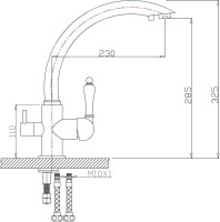 Смеситель для кухни Zorg Clean Water ZR 314 YF-33 черный металл