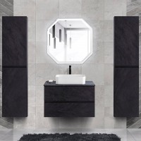 Мебель для ванной комнаты Cezares Molveno 46 80 nero, со столешницей