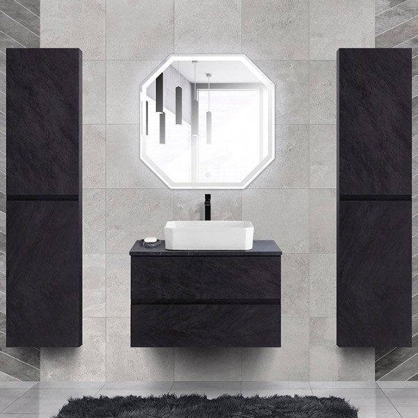 Мебель для ванной комнаты Cezares Molveno 46 80 nero, со столешницей