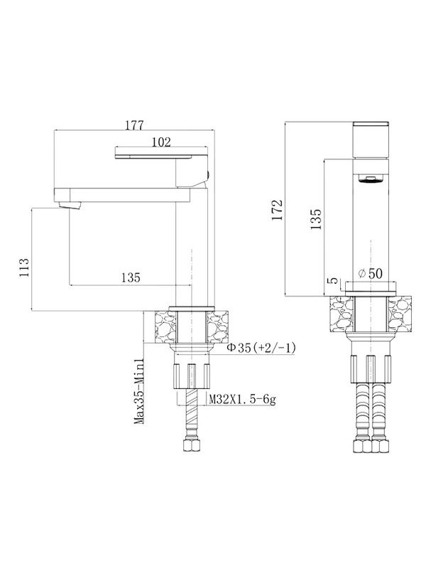 Смеситель для раковины Agger Sweet A2702144 черный матовый