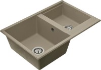 Мойка кухонная AQUATON Делия 78 DBL серый шелк