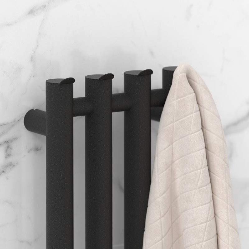 Полотенцесушитель электрический Сунержа Кантата 4.0 15-0885-1559 150x20 см, подключение справа, скрытое подключение справа, темный титан муар, I-образный