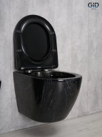 Унитаз подвесной GID Convexo Bs2198 безободковый, с микролифтом, под глянцевый камень