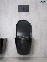 Унитаз подвесной GID Convexo Bs2198 безободковый, с микролифтом, под глянцевый камень